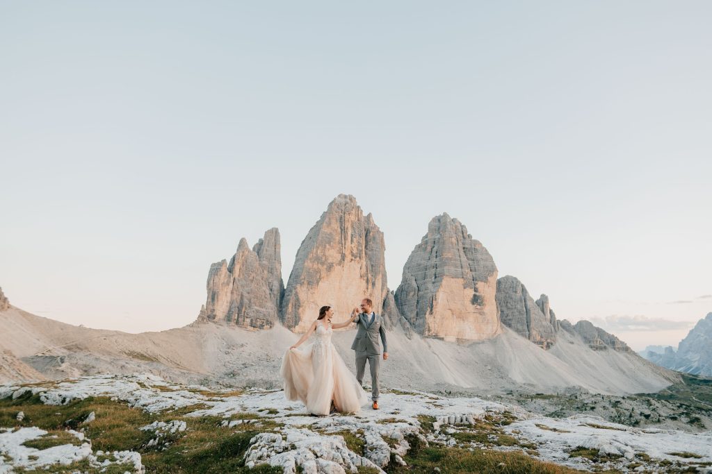 Svatební focení v zahraničí Dolomity